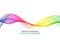 Rainbow horizontal smooth wave lines on a white background.