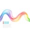 Rainbow horizontal wave on a white background vector