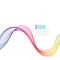 Rainbow horizontal wave on a white background vector