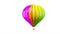 Rainbow hot air balloon rotating