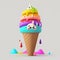 rainbow ice cream character , generative intelligence