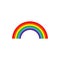 Rainbow icon flat. Homosexual minority concept icon. LGBT concept image