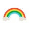 Rainbow icon in flat style design. Irish St. Patrick Day symbol