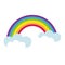 Rainbow, icon flat style. St. Patrick`s Day symbol. on white background. Vector illustration.