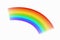 Rainbow icon  on transparent background. Realistic colourful spectrum arch. Fantasy weather object