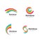 Rainbow ilustration logo vector