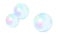 Rainbow iridescent balls. Soap bubbles. Vector illustration. Gradient blurred background for design, banner, web design