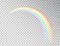 Rainbow isolated on transparent background. Realistic rainbow icon. Colorful light and bright design element for