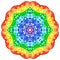 Rainbow kaleidoscope vector vibrant circle