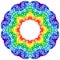 Rainbow kaleidoscope vector vibrant circle