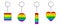 Rainbow keychains, keyring holders with lgbt flag