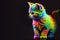 rainbow kitten. Generative Ai
