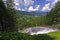 Rainbow in krimml waterfalls austria