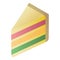 rainbow layer cake slice. Vector illustration decorative design