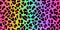 Rainbow leopard vector seamless pattern. Neon gradient