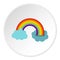 Rainbow in LGBT color icon circle