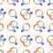 Rainbow lgbt elements seamless pattern, lgbtq color