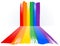 Rainbow LGBT flag background - paint style vector illustration.