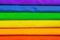 Rainbow LGBT flag of six colors for design with space for text. Copy space. Symbol of the LGBT movement.