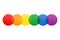 Rainbow LGBT flag symbol, gay pride flag sign, made of overlapping circles