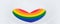 Rainbow lgbt heart on a white background, gay parade online