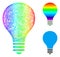Rainbow Linear Gradient Bulb Icon