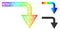 Rainbow Linear Gradient Turn Down Icon
