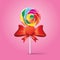 rainbow lollipop. Vector illustration decorative design