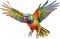 Rainbow Lorikeet bird. Bird Clipart AI-generated.