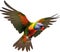 Rainbow Lorikeet bird. Bird Clipart AI-generated.