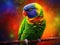 Rainbow Lorikeet  Made With Generative AI illustration