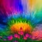 rainbow lotus art