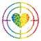 Rainbow Love target Collage Icon of Circles