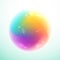 Rainbow magic ball with bubbles inside