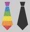 Rainbow Male tie Collage Icon of Circles