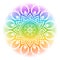 Rainbow mandala vector illustration.