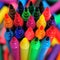 Rainbow marker pens