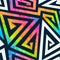 Rainbow maze seamless pattern