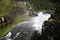 Rainbow on Mesa Falls in mid-eastern Idaho sunny day