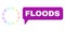 Rainbow Mesh Gradient Circulation Icon and Floods Chat Cloud with Shadow