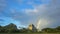 Rainbow mountains sky rock outdoor, sunlight, tree, thailand, natural, green, field, grass, countryside, heaven, over, blue, mount