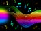 Rainbow Music Background Means Colorful Lines And Melody