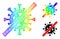 Rainbow Net Gradient Terminate Coronavirus Icon