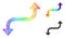 Rainbow Network Gradient Opposite Curved Arrow Icon