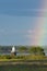 Rainbow Next to Maine Lighthouse