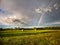 Rainbow Over Baled Hay