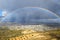 Rainbow over Cana of Galilee after rain, Israel