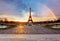 Rainbow over Eiffel tower, Paris