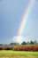 Rainbow over a field