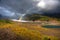 Rainbow over the glacier